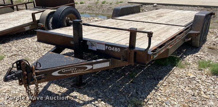 image for item HN9879 2016 Quality Trailer  tilt deck utility trailer