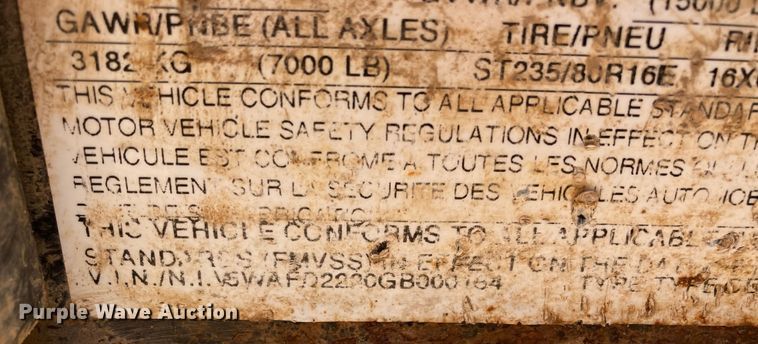 image for item HN9879 2016 Quality Trailer  tilt deck utility trailer