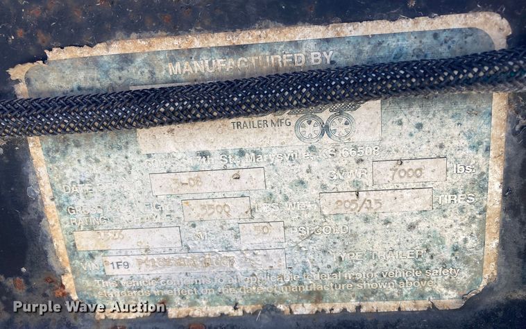 image for item HN9880 2008 Fastline  utility trailer