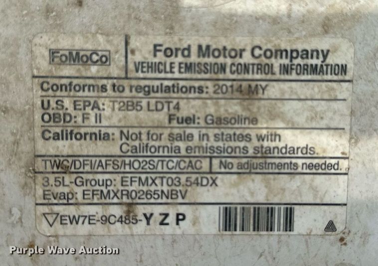 image for item KL9051 2014 Ford F150  SuperCab pickup truck