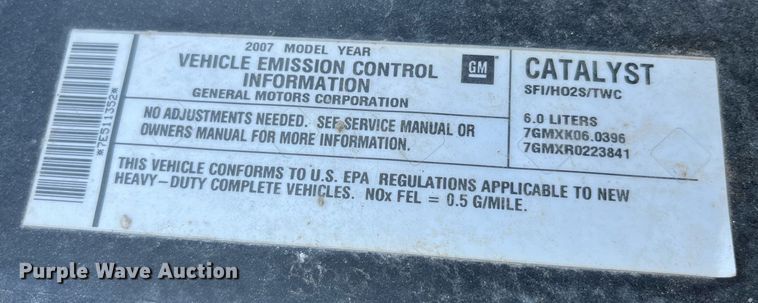 image for item LA9974 2007 Chevrolet Silverado 2500HD  pickup truck