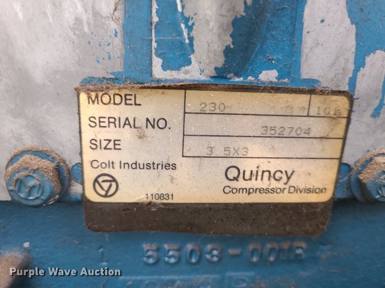 image for item LE9092 (2) Quincy air compressors