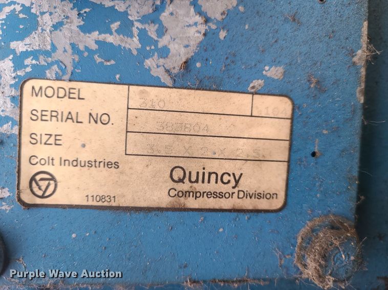 image for item LE9092 (2) Quincy air compressors