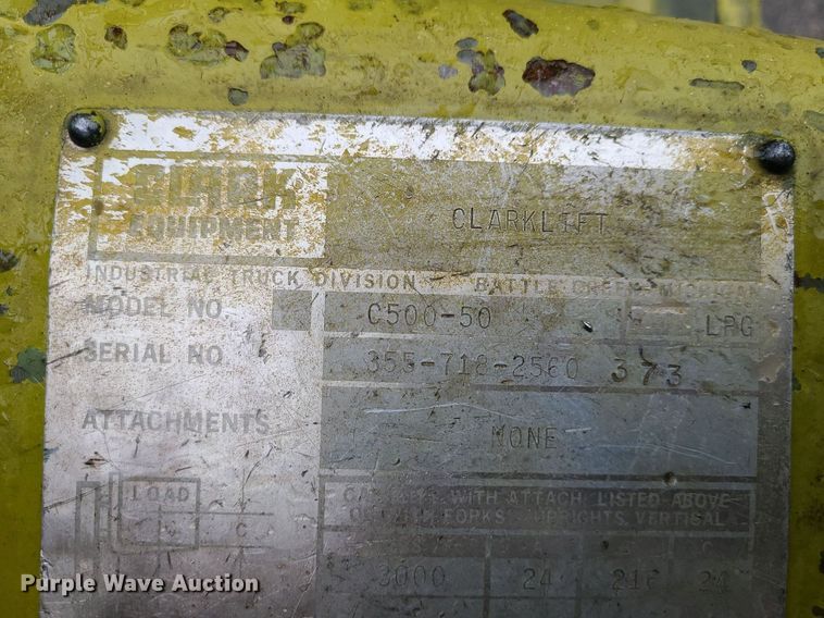 image for item LE9101 Clark C500-50  forklift