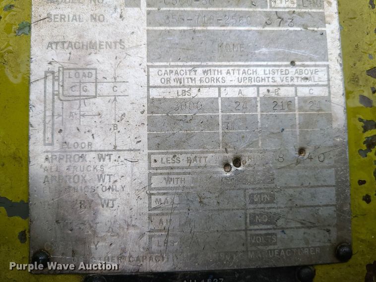 image for item LE9101 Clark C500-50  forklift