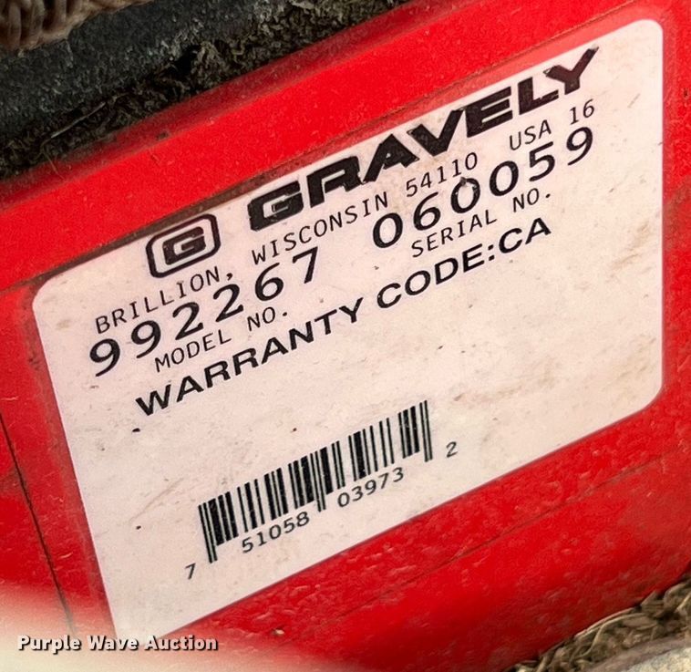 image for item LG9132 Gravely Pro Turn 260  ZTR lawn mower