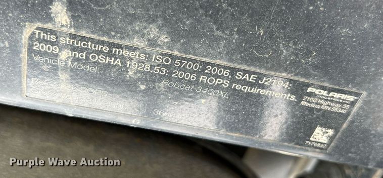 image for item LG9193 2011 Bobcat 3400XL  utility vehicle