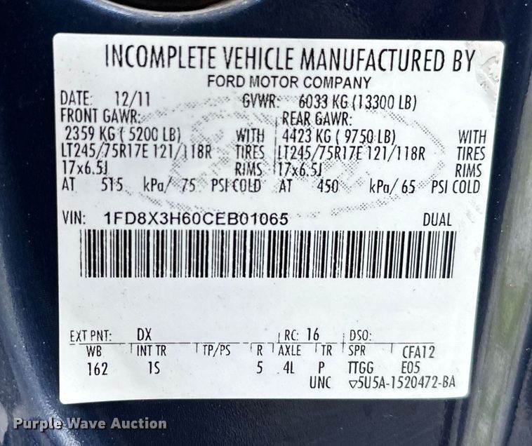 image for item LG9242 2012 Ford F350 Super Duty  SuperCab utility bed pickup truck