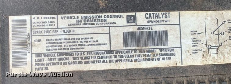 image for item LH9638 2002 Chevrolet Silverado 1500  Ext. Cab pickup truck