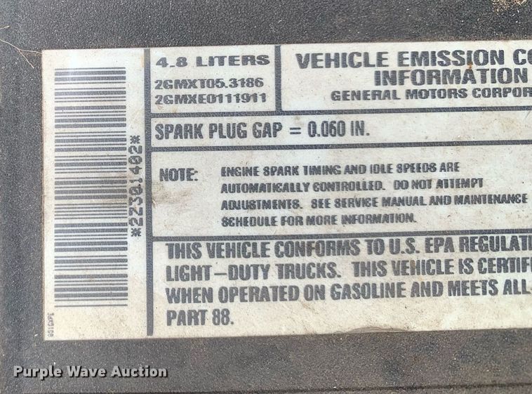 image for item LH9638 2002 Chevrolet Silverado 1500  Ext. Cab pickup truck