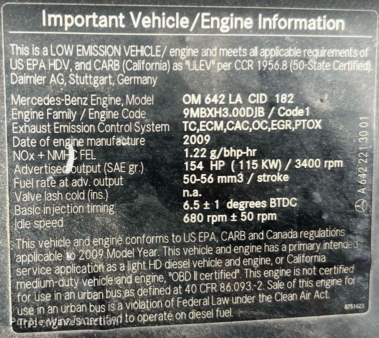 image for item LI9772 2009 Dodge Sprinter 3500  van