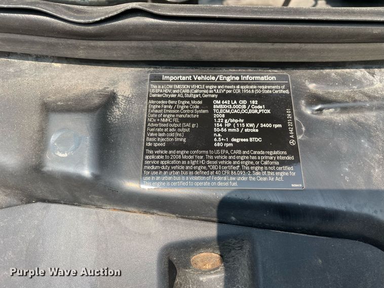 image for item LJ9714 2008 Freightliner Sprinter 2500  van