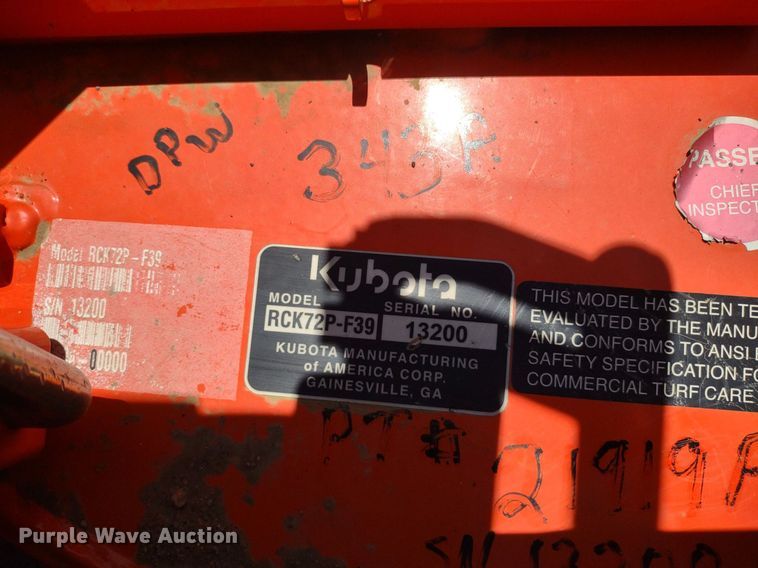 image for item LL9170 2019 Kubota F3990  lawn mower