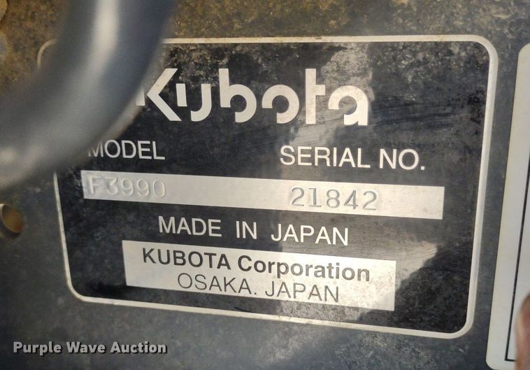 image for item LL9170 2019 Kubota F3990  lawn mower