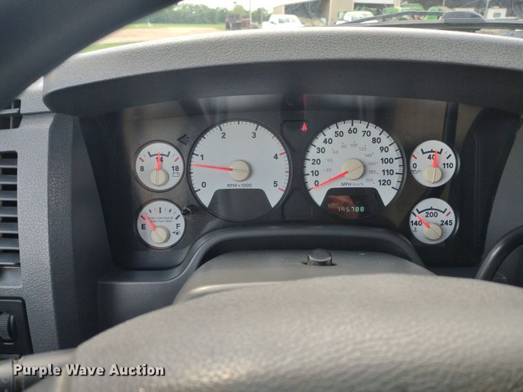 image for item LL9186 2009 Dodge Ram 3500HD  Quad Cab bale bed pickup truck