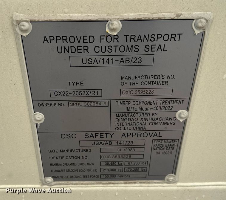 image for item LP9967 20' L shipping container