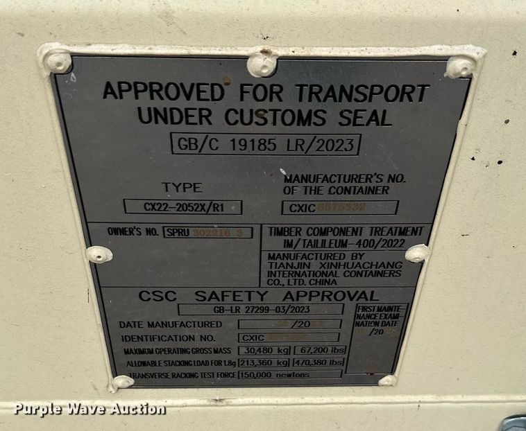 image for item LP9968 20' L shipping container