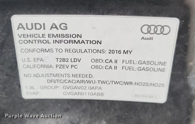 image for item LR9244 2016 Audi A3