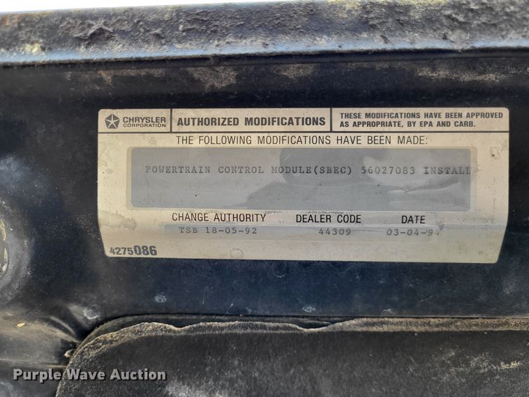 image for item LR9246 1992 Dodge Ram 350  Club Cab pickup truck