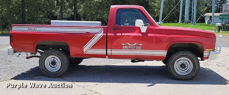 image for item LR9262 1985 Chevrolet D30 Military Postal Unit  pickup truck