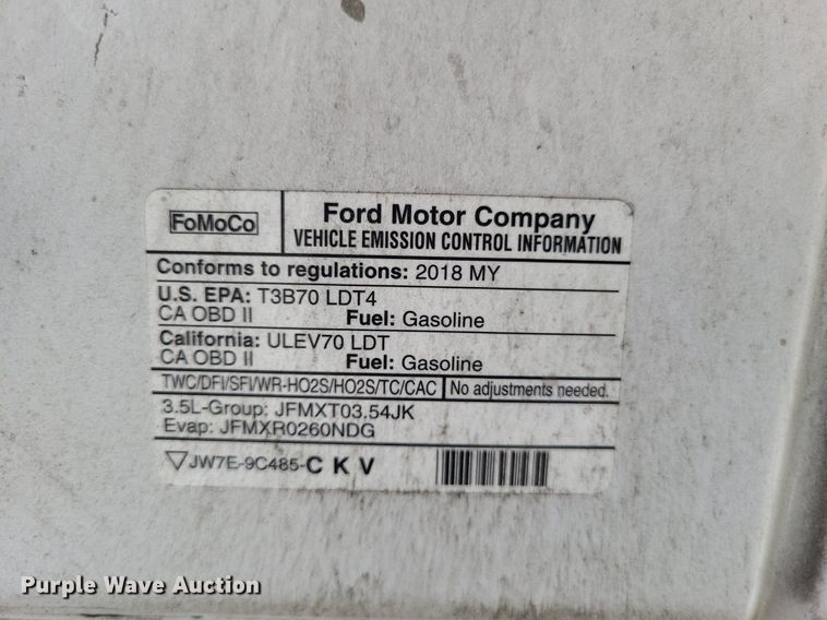 image for item LR9281 2018 Ford F150 Platinum  SuperCrew pickup truck