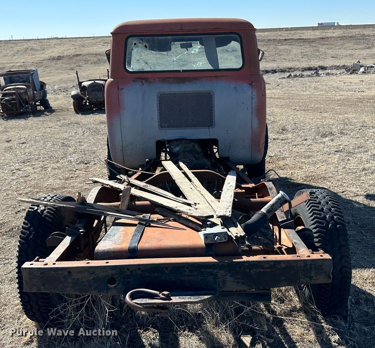 image for item LT9127 1958 Willy's Jeep  pickup truck cab and chassis