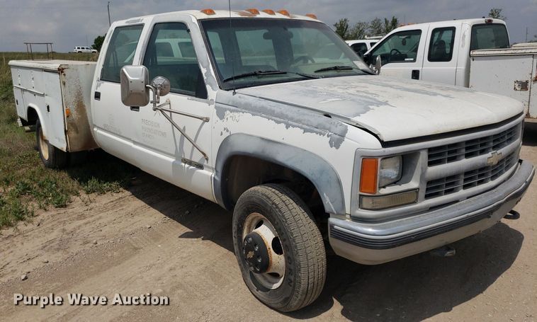 image for item LT9748 1994 Chevrolet K3500  Crew Cab utility bed pickup truck