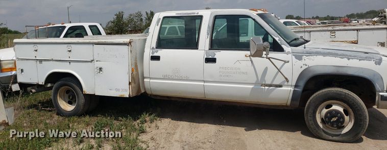 image for item LT9748 1994 Chevrolet K3500  Crew Cab utility bed pickup truck