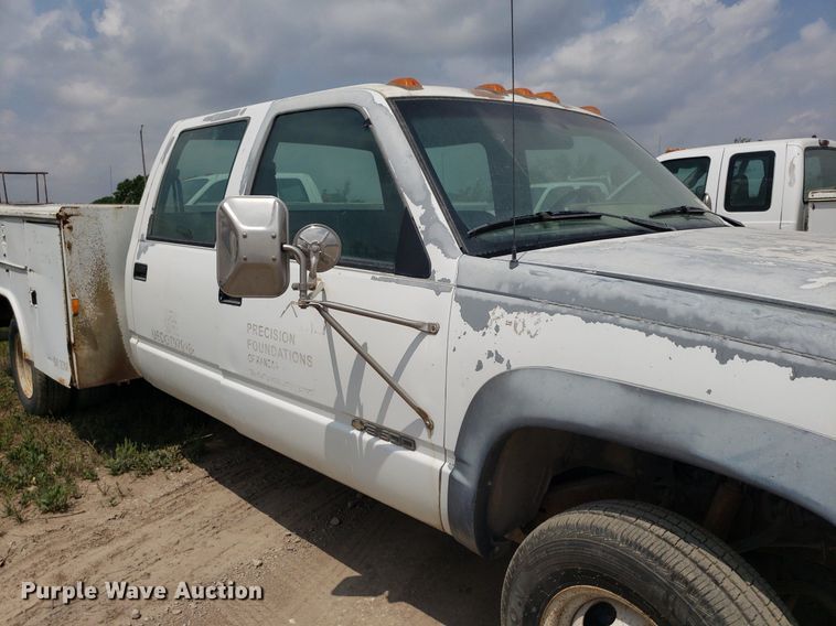 image for item LT9748 1994 Chevrolet K3500  Crew Cab utility bed pickup truck