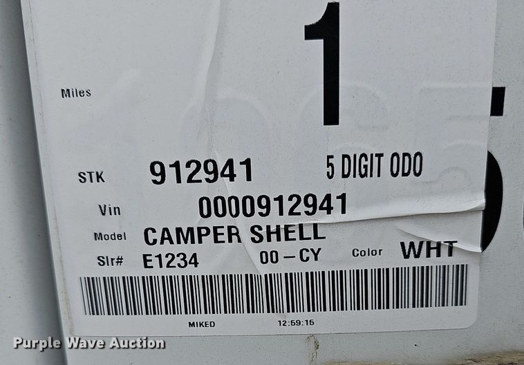 image for item LW9596 Fiberglass utility topper