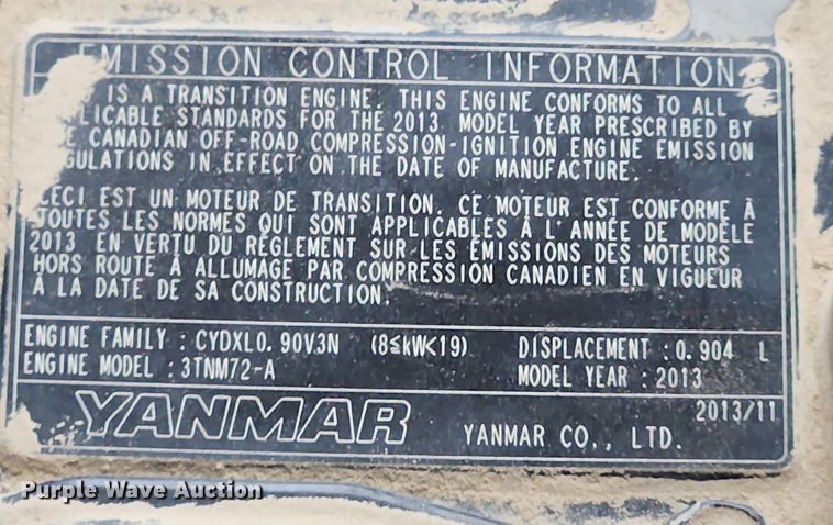 image for item LX9601 2014 Bobcat 3400XL  utility vehicle