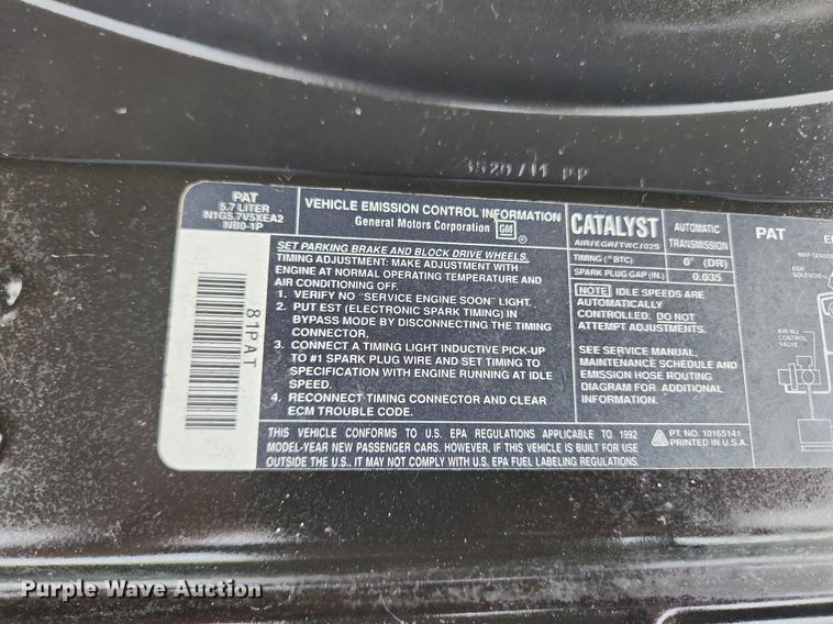 image for item LX9612 1992 Cadillac Brougham d'Elegance