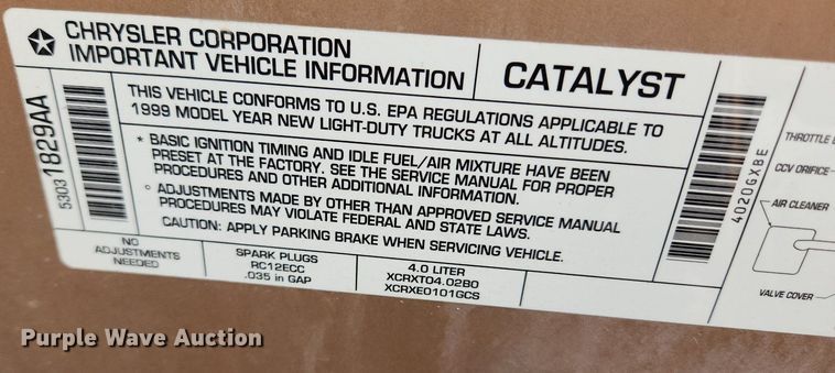 image for item LX9614 1999 Jeep Wrangler Sport  SUV