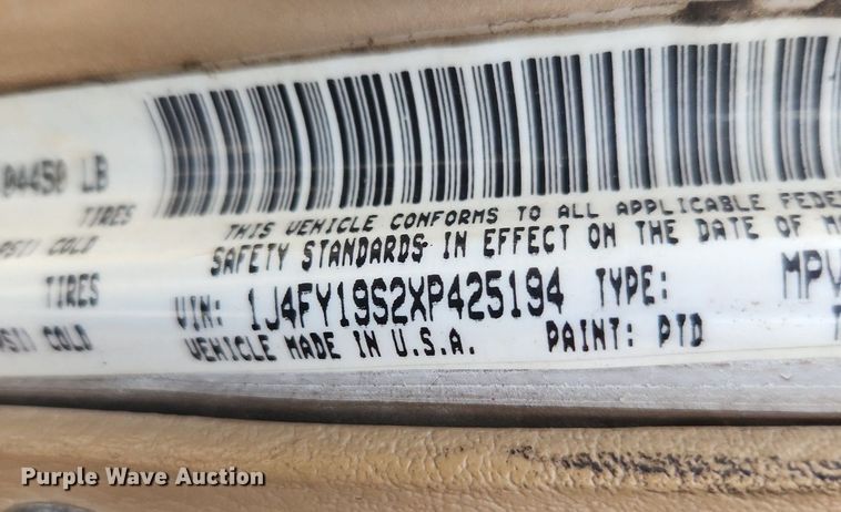 image for item LX9614 1999 Jeep Wrangler Sport  SUV