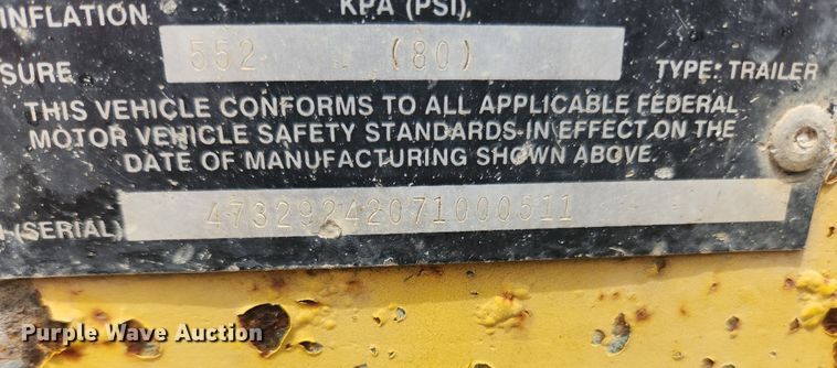 image for item LX9631 2007 Cronkite 2900EWA  equipment trailer