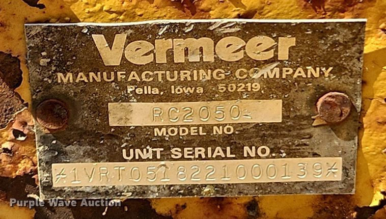 image for item LX9637 2002 Vermeer V2050  root cutter