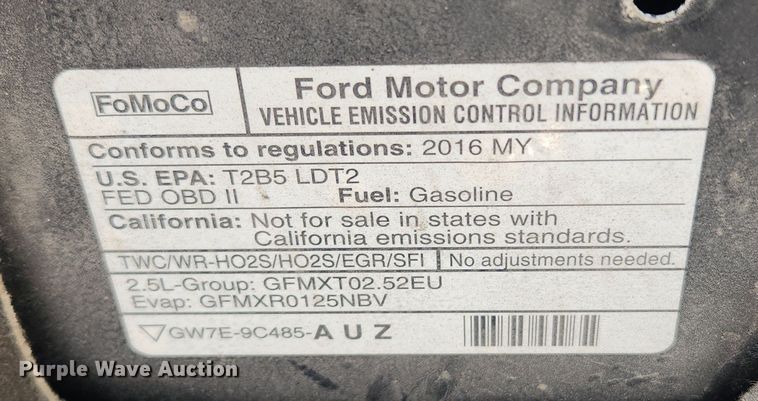 image for item LX9683 2016 Ford Escape  SUV