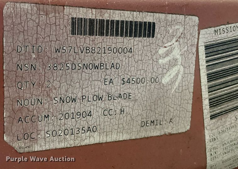 image for item LY9674 Western MVP  102"W snow plow