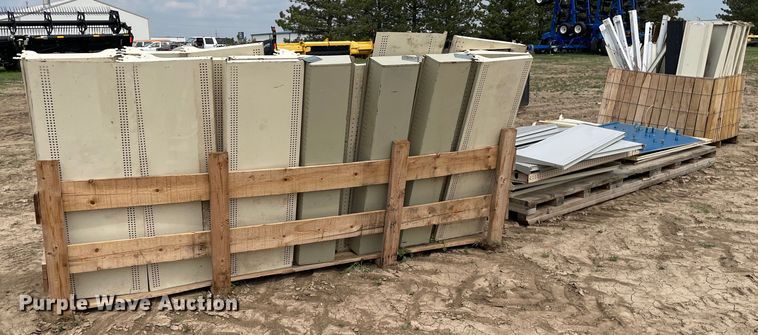 image for item LY9691 (3) pallets of metal shelves