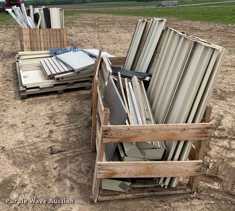 image for item LY9691 (3) pallets of metal shelves