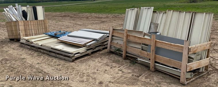 image for item LY9691 (3) pallets of metal shelves