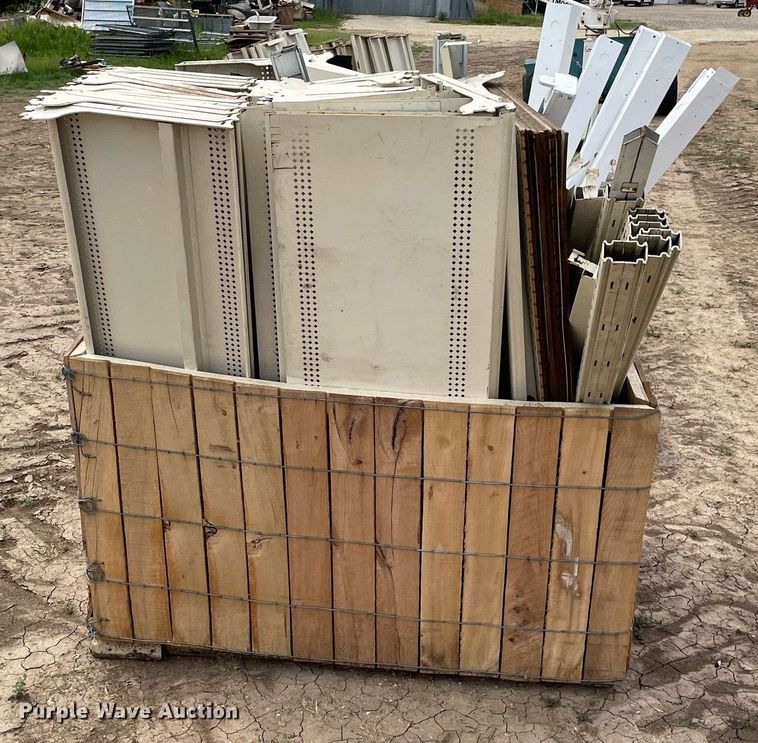 image for item LY9691 (3) pallets of metal shelves