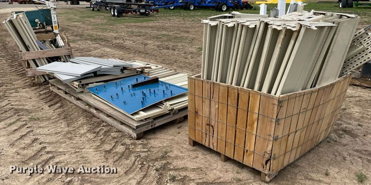 image for item LY9691 (3) pallets of metal shelves