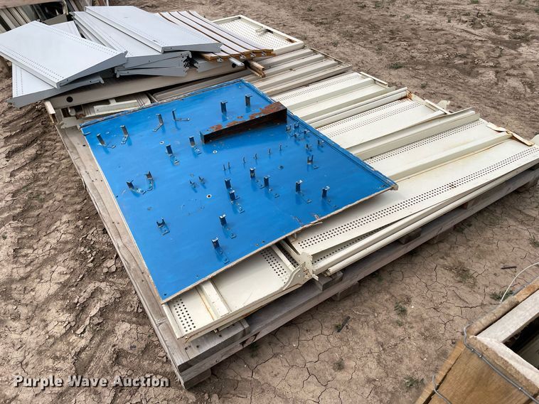 image for item LY9691 (3) pallets of metal shelves