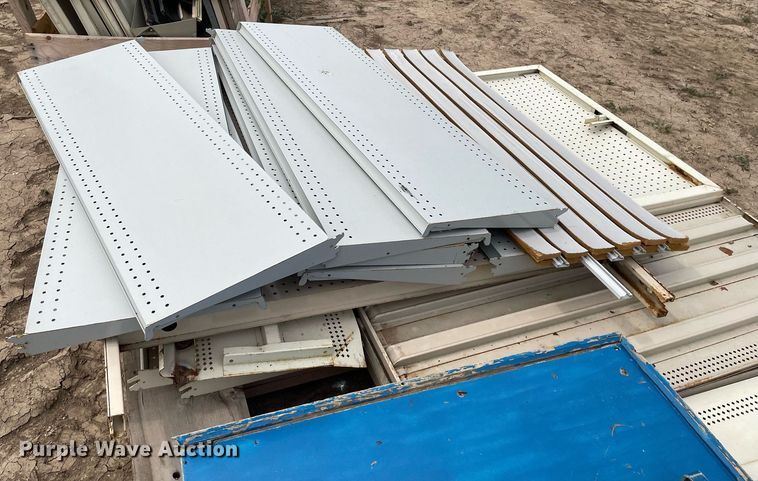 image for item LY9691 (3) pallets of metal shelves