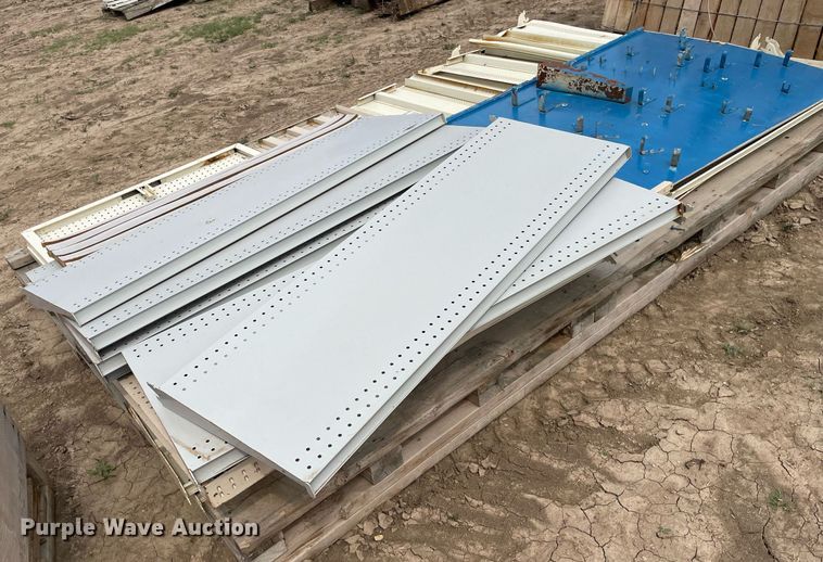 image for item LY9691 (3) pallets of metal shelves