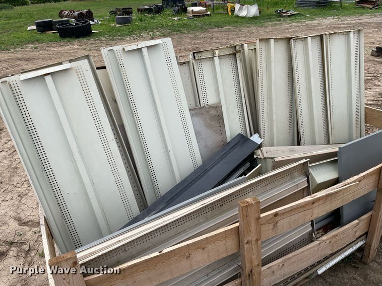 image for item LY9691 (3) pallets of metal shelves