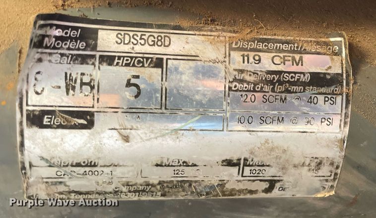 image for item LY9696 DeVilbiss SDS5G8D  air compressor