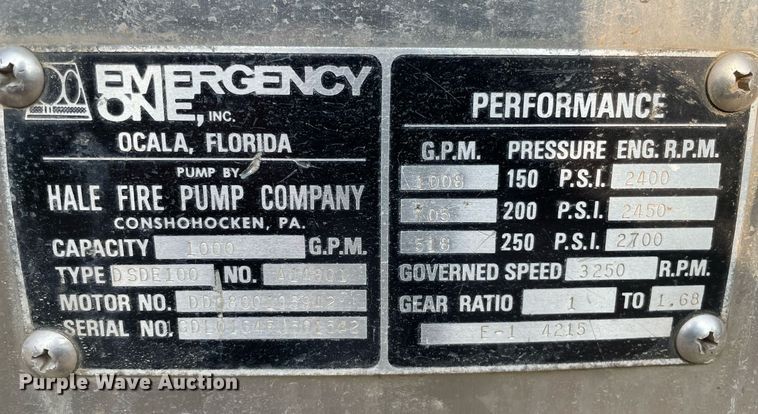 image for item LY9727 1985 GMC C7000  pumper fire truck