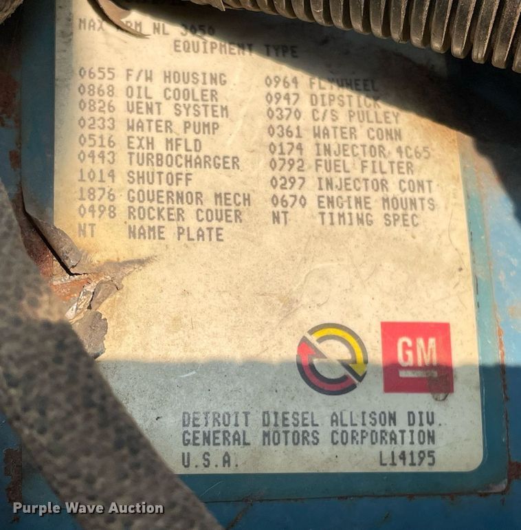 image for item LY9727 1985 GMC C7000  pumper fire truck